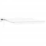 Manuaalne varikatus LED-idega Valge 4,5 &times; 3,5 m