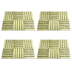24 tk terrassiplaadid, 50 x 50 cm, puit, roheline