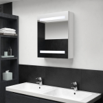 LED vannitoa peegelkapp, l&auml;ikega valge, 50x14x60 cm