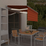 Automaatne varikatus, LED, tuuleandur 3x2,5 m oranž/pruun