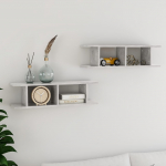 Seinariiulid 2 tk, betoonhall, 75x18x20 cm, tehispuit