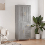 K&otilde;rge kapp, hall sonoma tamm, 69,5 x 34 x 180 cm, tehispuit