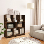 Raamatukapp, suitsutatud tamm, 97,5 x 29,5 x 100 cm, tehispuit