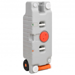 Ratastega veepaak matkamiseks, 75 l, hall