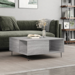 Kohvilaud, hall sonoma tamm, 80x80x36,5 cm, tehispuit