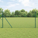 Ahela link aed postidega roheline 1.5 x 10 m teras