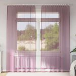 Voile kardinad varrastaskutega 2 tk lillad