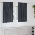 Pimendavad kardinad 2 tk tumehall 140 x 140 cm samet