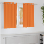 Kardinad r&otilde;ngastega 2 tk erk oranž 140 x 140 cm pol&uuml;ester
