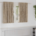 Satiinist kardinad 2 pcs &scaron;ampanjav&auml;rvi 140 x 140 cm Samet