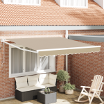 Automaatne sisset&otilde;mmatav varikatus beež 300x250 cm, varikatused asenduskangast 3x2,5 m raami jaoks beež