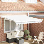 Sisset&otilde;mmatav varikatus valge 350 x 250 cm kangas, metall