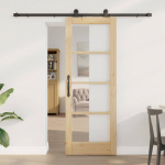 Liuguks pruun 73.5 x 198.5 cm puit ja metall