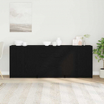 Buffet sahtliga must tamm 180 x 30 x 70 cm tehispuit
