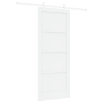 Liuguks koos tarvikute komplektiga valge 83x202 cm tugev puit m&auml;nd