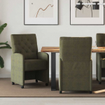 Ratastega S&ouml;&ouml;gi-toolid 2 tk Armee roheline 58 x 67 x 97 cm