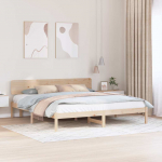 Voodiraam peatsiga Neutraalne 180 x 200 cm Tahke m&auml;nd