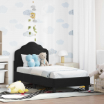Kuni 3-aastase Voodiraam koos peatoega Must 70 x 140 cm Samet