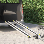 Ratastega silla ramp 270 kg 2 tk Must 183 x 19 x 5,6 cm