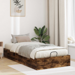 Ottomani voodiraam Suitsetatud Tamm 203 x 100 x 25 cm