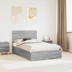 Voodiraam peatsiga sahtliga Hall Sonoma 120 x 190 cm Tehispuit