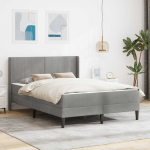 Voodiraam madratsiga Helehall 140 x 200 cm Samet