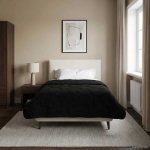 T&auml;ispika aasta tekk Must 140 x 220 cm Mikrokiud ja Teddy villa