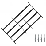 Akna turvav&otilde;re 4 ristvartiga 3 pcs 63-114 cm Tsingitud teras