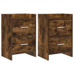 &Ouml;&ouml;kapid 2 pcs Suitsutatud tamm 40 x 30 x 60 cm Tehispuit