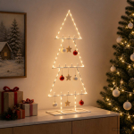 Jalaga metallist j&otilde;ulupuu KUOPIO 60 cm Teras Valge