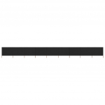 Tuulekaitse sein 9 paneelist kangas 1200 x 160 cm must