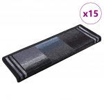Isekleepuv trepivaip, 15 tk, 65x21x4 cm, must ja hall