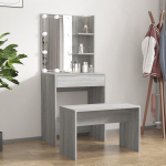 Tualettlaua komplekt LEDiga, hall sonoma tamm, tehispuit