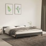 Voodiraam ilma madratsita, tumehall, 160x200 cm, samet