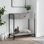 Konsoollaud, hall sonoma tamm, 75x34,5x75 cm, tehispuit