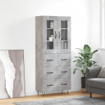K&otilde;rge kapp, betoonhall, 69,5 x 34 x 180 cm,tehispuit