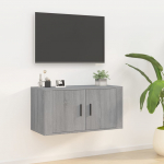 Seinale kinnitatav telerikapp, hall sonoma, 80x34,5x40 cm