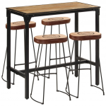 5-osaline baarikomplekt, t&ouml;&ouml;tlemata mangopuit ja metall