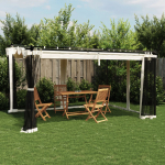 V&otilde;rkseintega paviljon, kreemjas, 4x3 m, teras