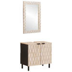 Vannitoa komplektid valge pesu viimistlus tugev mango puu