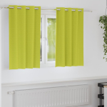 Kardinad r&otilde;ngastega 2 tk roheline 140 x 140 cm pol&uuml;ester