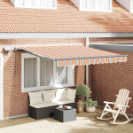 Sisset&otilde;mmatav varikatus mitmev&auml;rviline 350 x 250 cm kangas