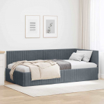 Nurga voodiraam peatsiga Tumehall 100 cm x 200 cm Samet