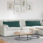 Diivanipadjad 2 tk tume rohelise 120 x 40 cm kangas