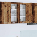 Seinakapp ladustamisega vana puit 80 x 31 x 80 cm tehispuit