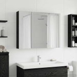 Vannitoa peeglikapp Must tamm 100 x 14,5 x 70 cm Tehispuit