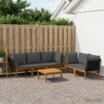 6 pcs Tugev akaatsiapuit ja n&ouml;&ouml;r Naturaalne