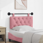 Rippuv voodipeats Seinale kinnitatav Roosa 90 x 55 x 7 cm Samet