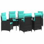 Diivanilaua komplekt 7 pcs PE rattan ja pulberkattega teras