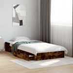 Voodiraam ladustamisega Suitsutatud tamm 80 x 200 cm Tehispuit